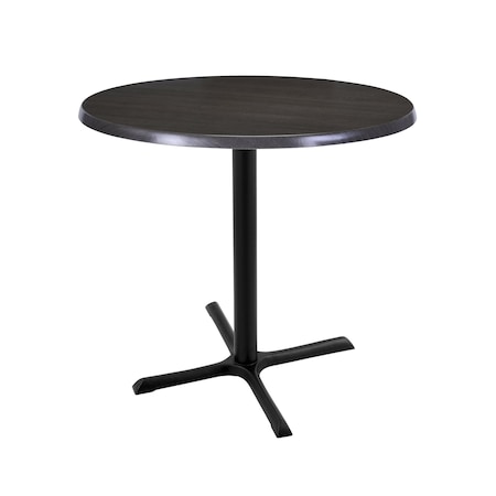 36 Tall In/Outdoor All-Season Table,30 Dia. Charcoal Top